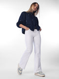 White High Rise Flared Jeans