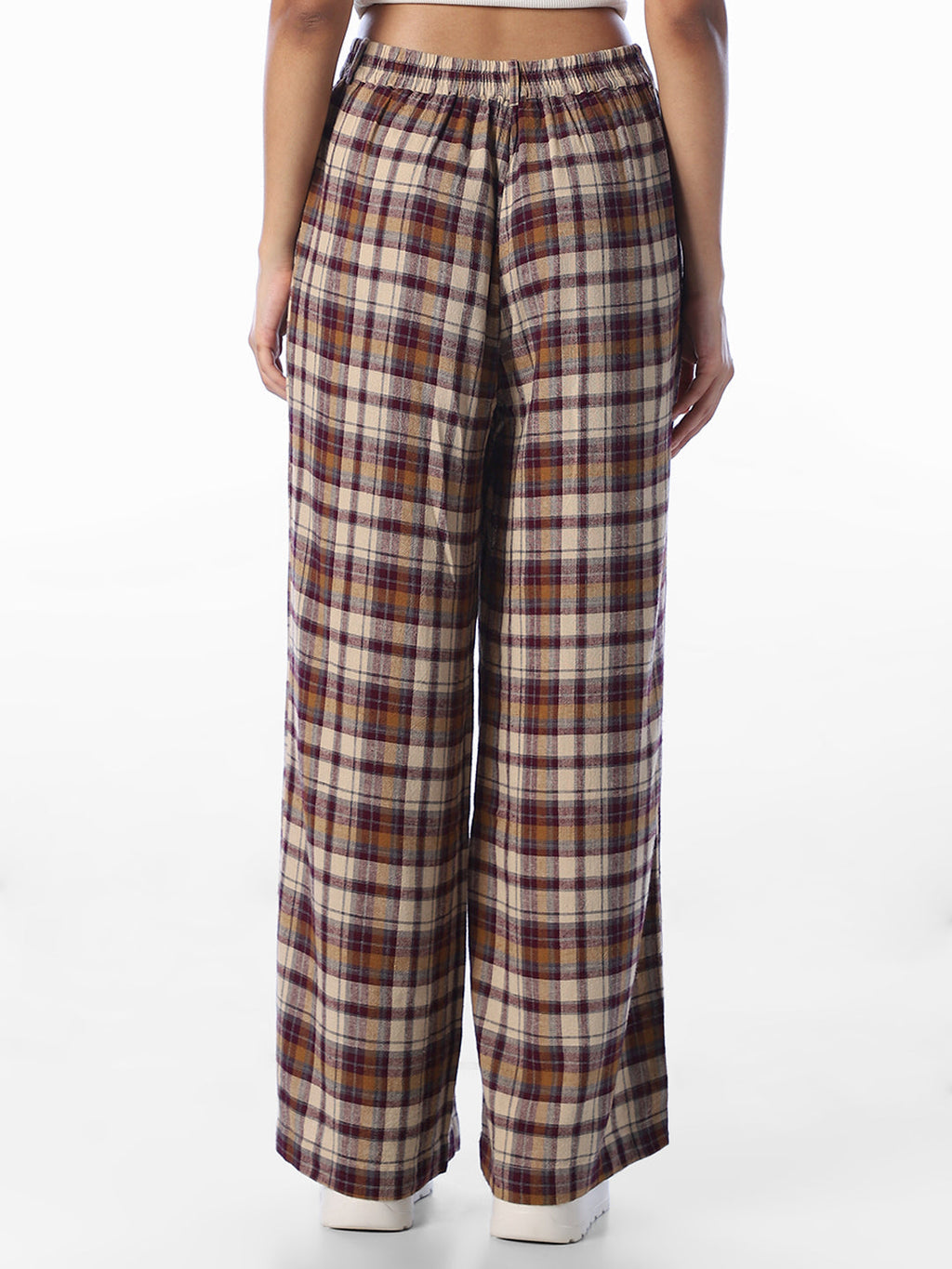 Brown Check Pants