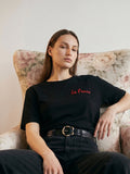 Black Back printed T-shirt