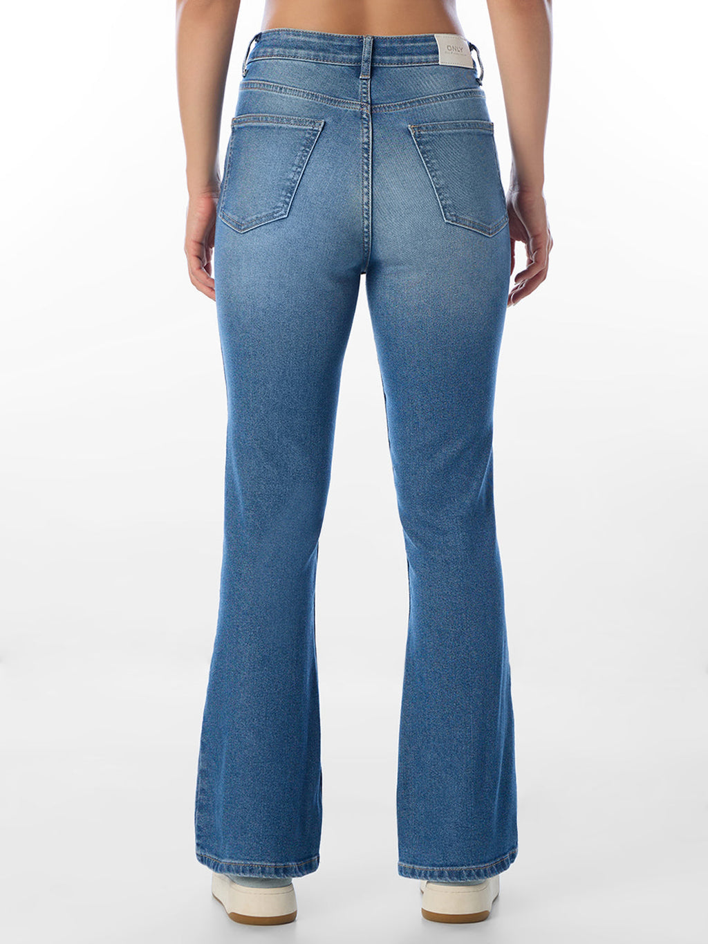 Blue High Rise Flared Jeans