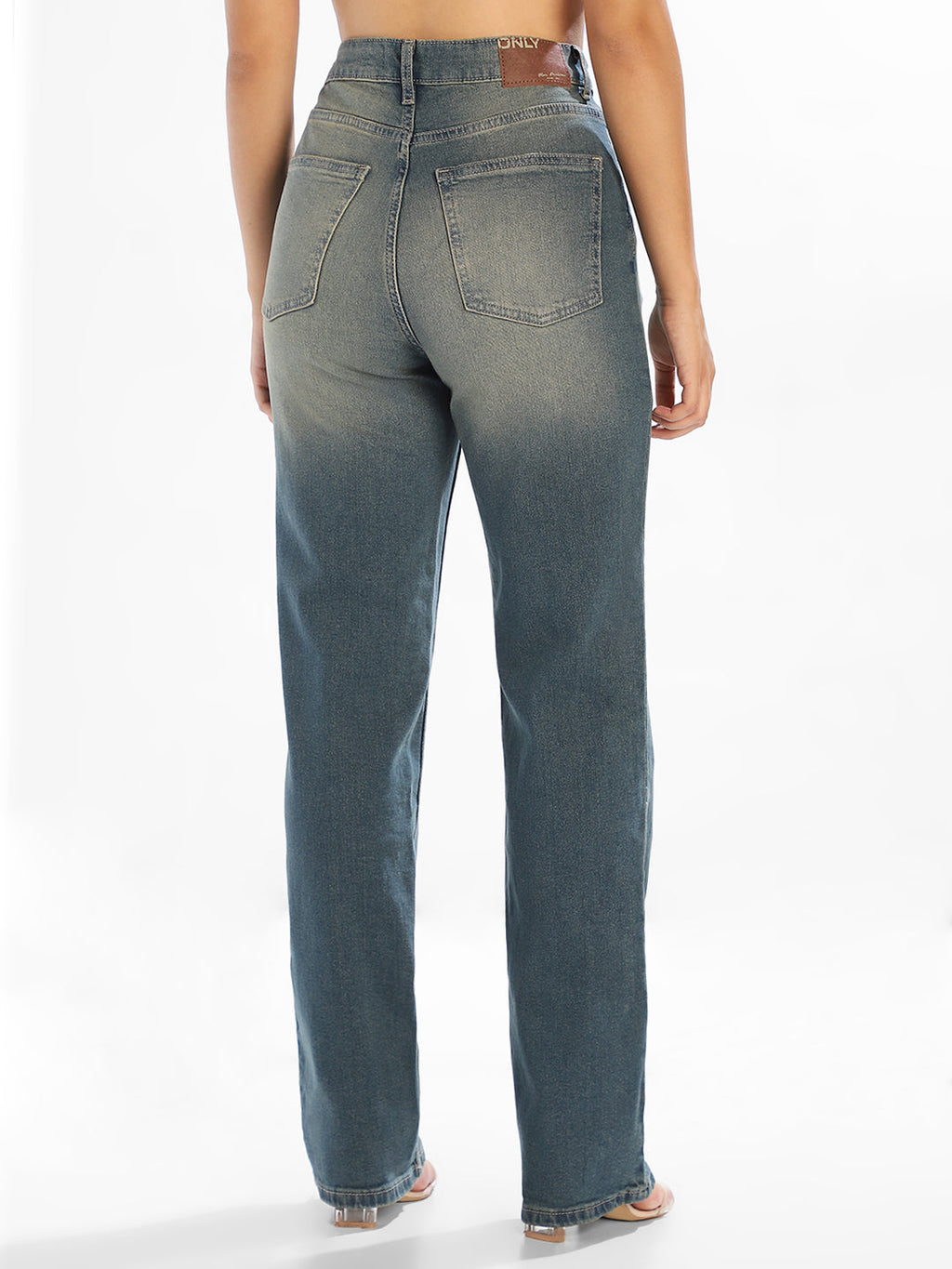 Vintage Washed Straight Fit Jeans