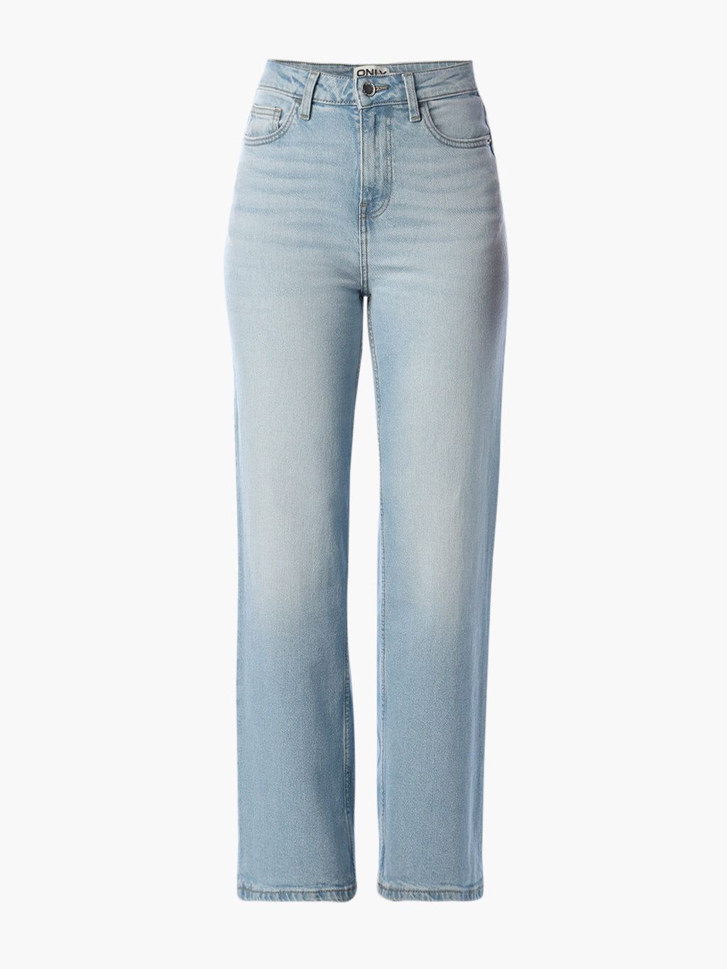 Light Blue High Rise Straight Jeans