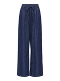 Blue Loose Fit Pull Up Pants