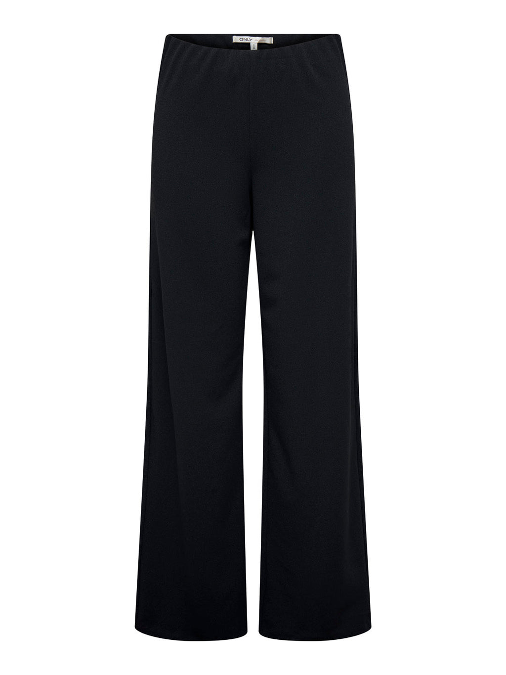 Black Mid Rise Wide Leg Pants