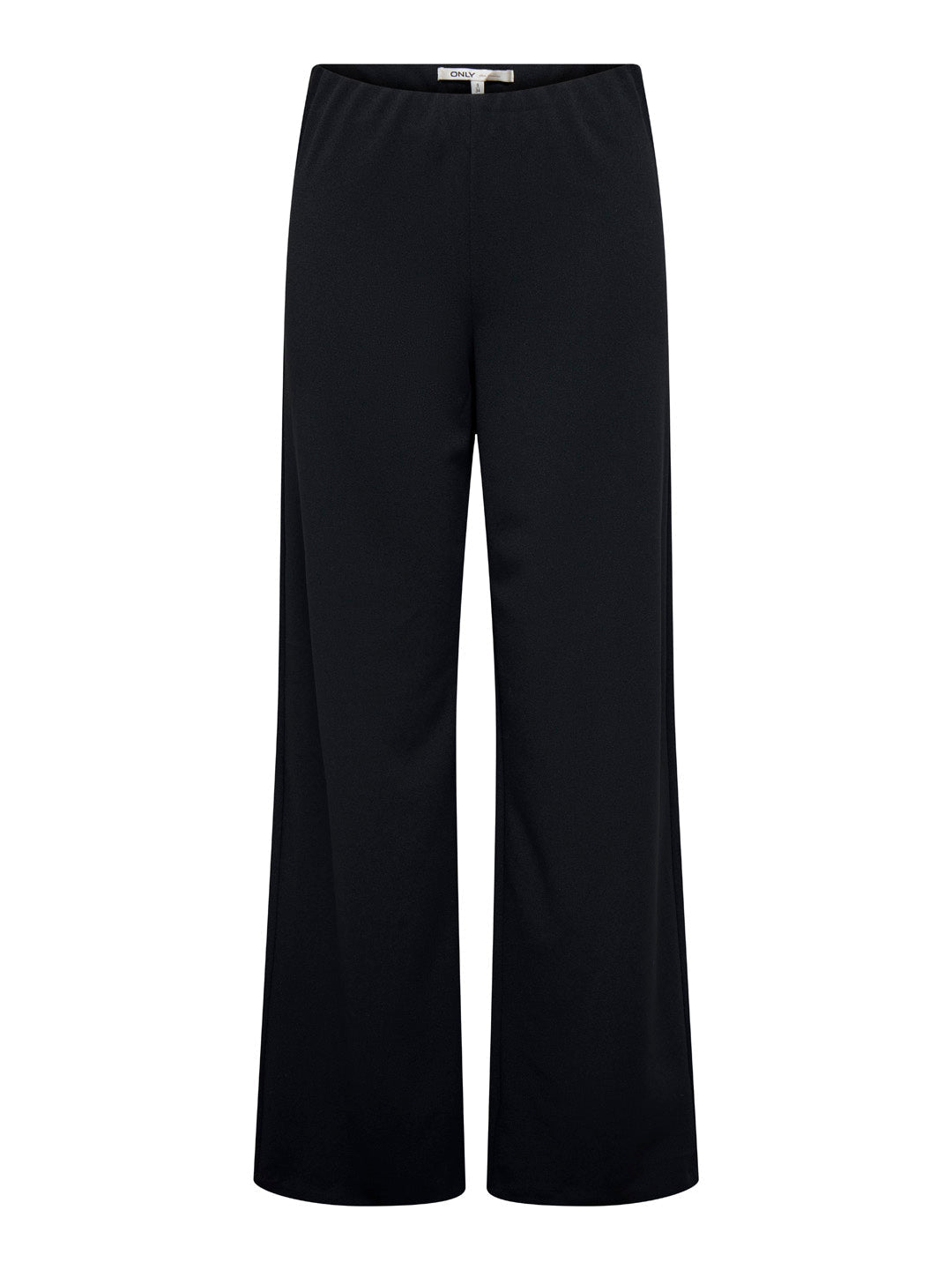 Black Mid Rise Wide Leg Pants