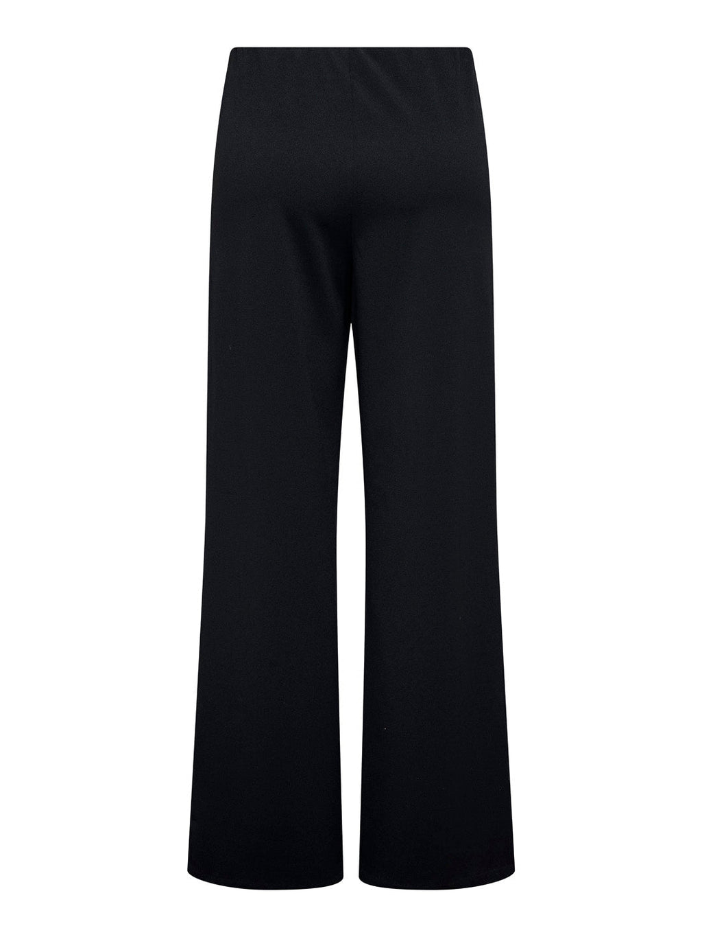 Black Mid Rise Wide Leg Pants