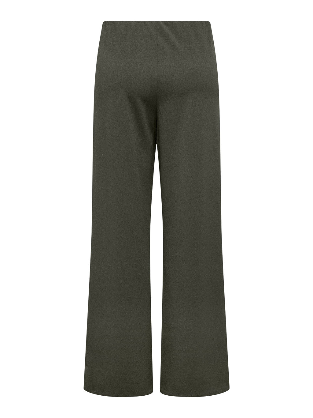 Dark Olive Mid Rise Wide Leg Pants