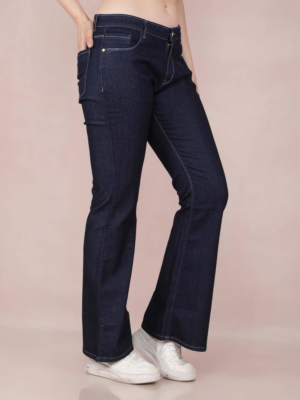Womens Blue Bootcut Jeans | BT10 - view 6