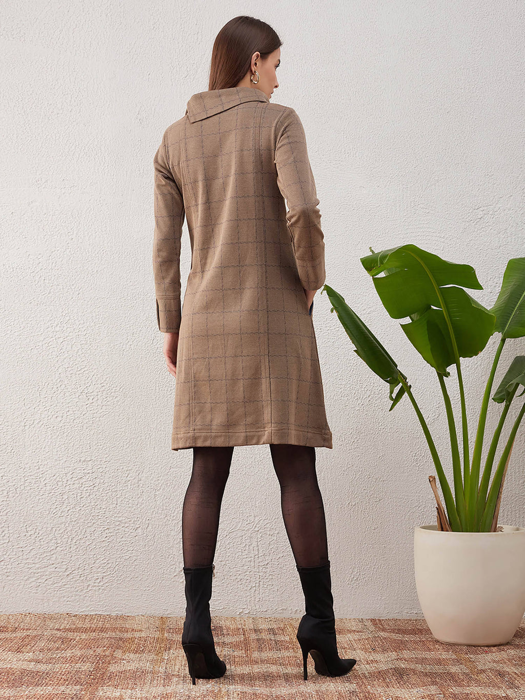 Mud Brown Mini Dress | D56 - view 2