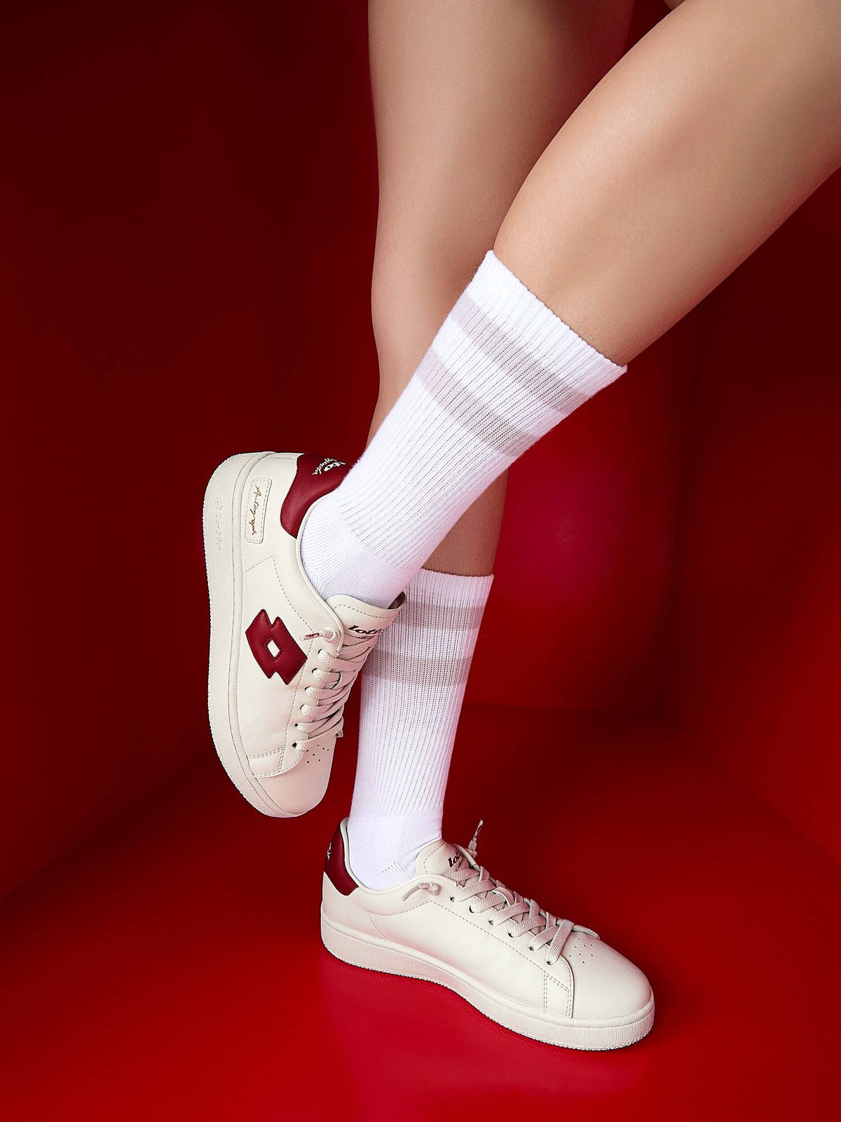 Autograph OG White & Grey Leather Sneakers for Women | SN09 - view 9