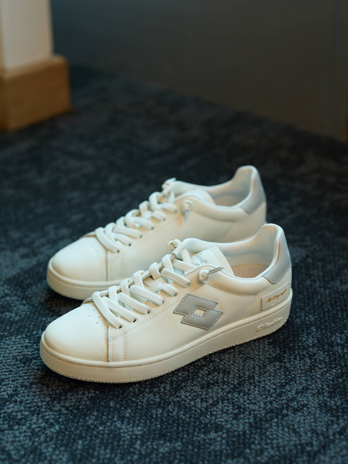 Autograph OG White & Grey Leather Sneakers for Women | SN09 - view 1