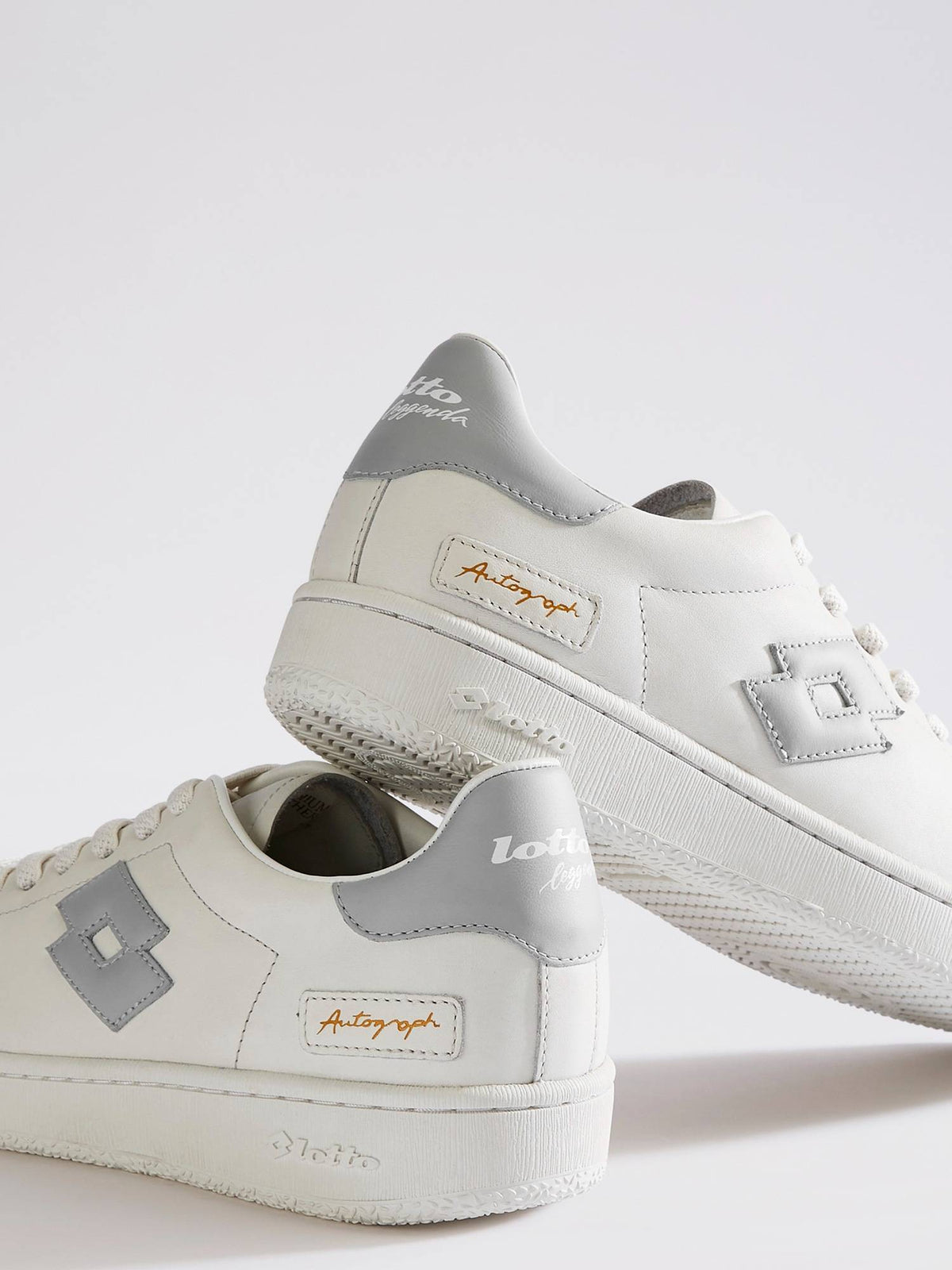 Autograph OG White & Grey Leather Sneakers for Women | SN09 - view 3