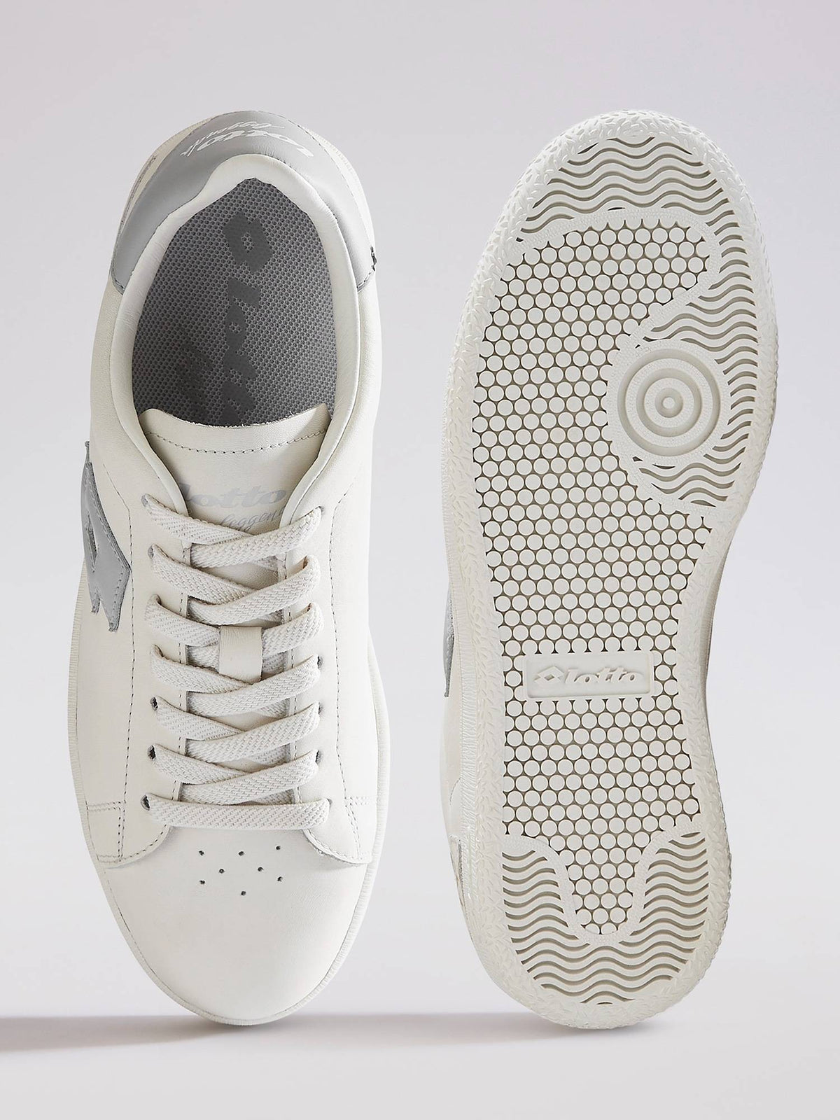 Autograph OG White & Grey Leather Sneakers for Women | SN09 - view 5