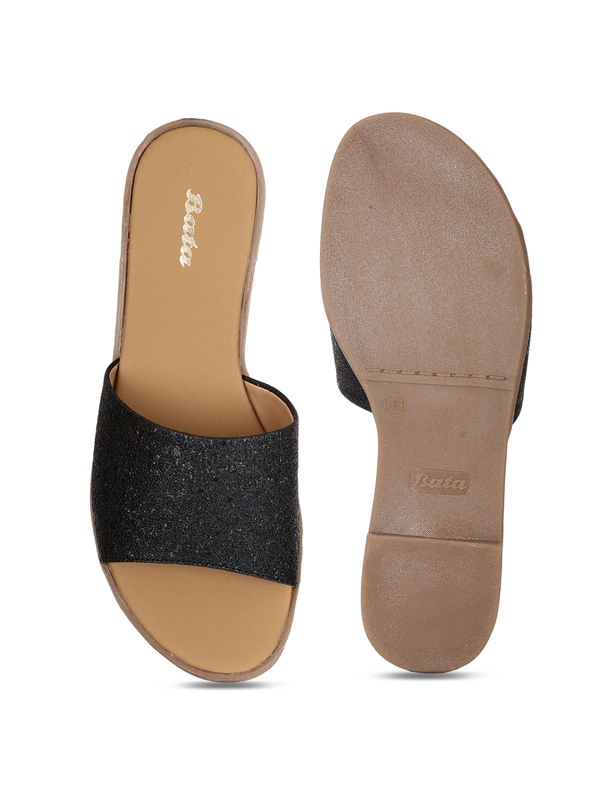 Women Black Flats | F61 - view 4