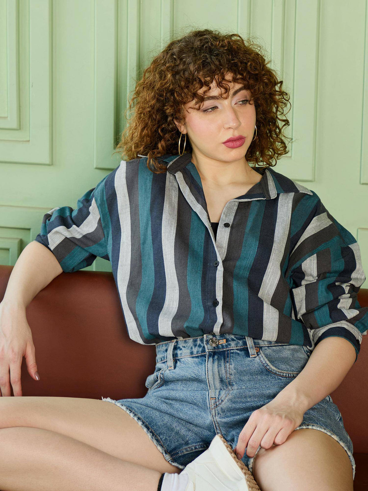 Multi Striped Full Sleeve Relaxed Casual Shirt | S67 - view 3