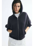 Women Blue Zip-Through Hoodie Jacket | JC78 - view 1