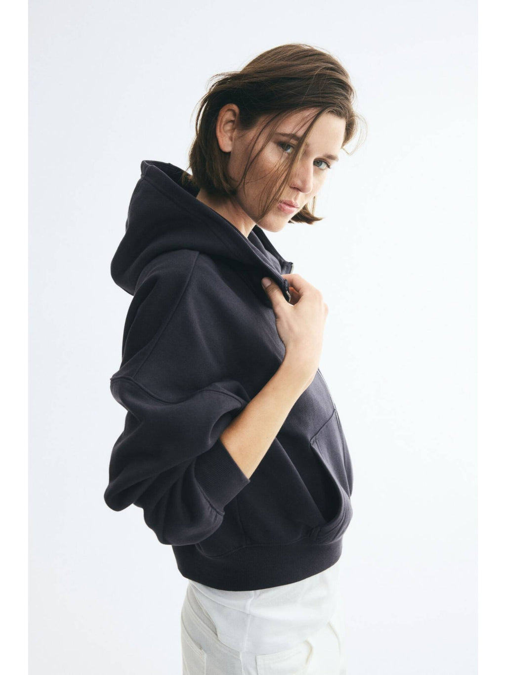 Women Blue Zip-Through Hoodie Jacket | JC78 - view 2