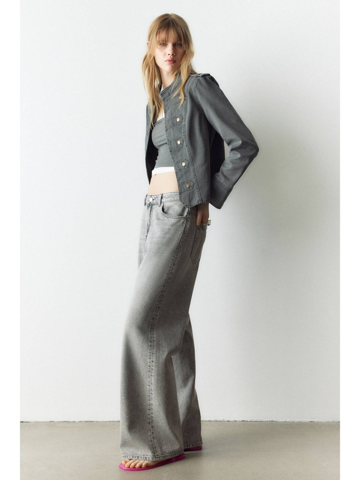 Women Beige Baggy Regular Waist Jeans | BG78 - view 14
