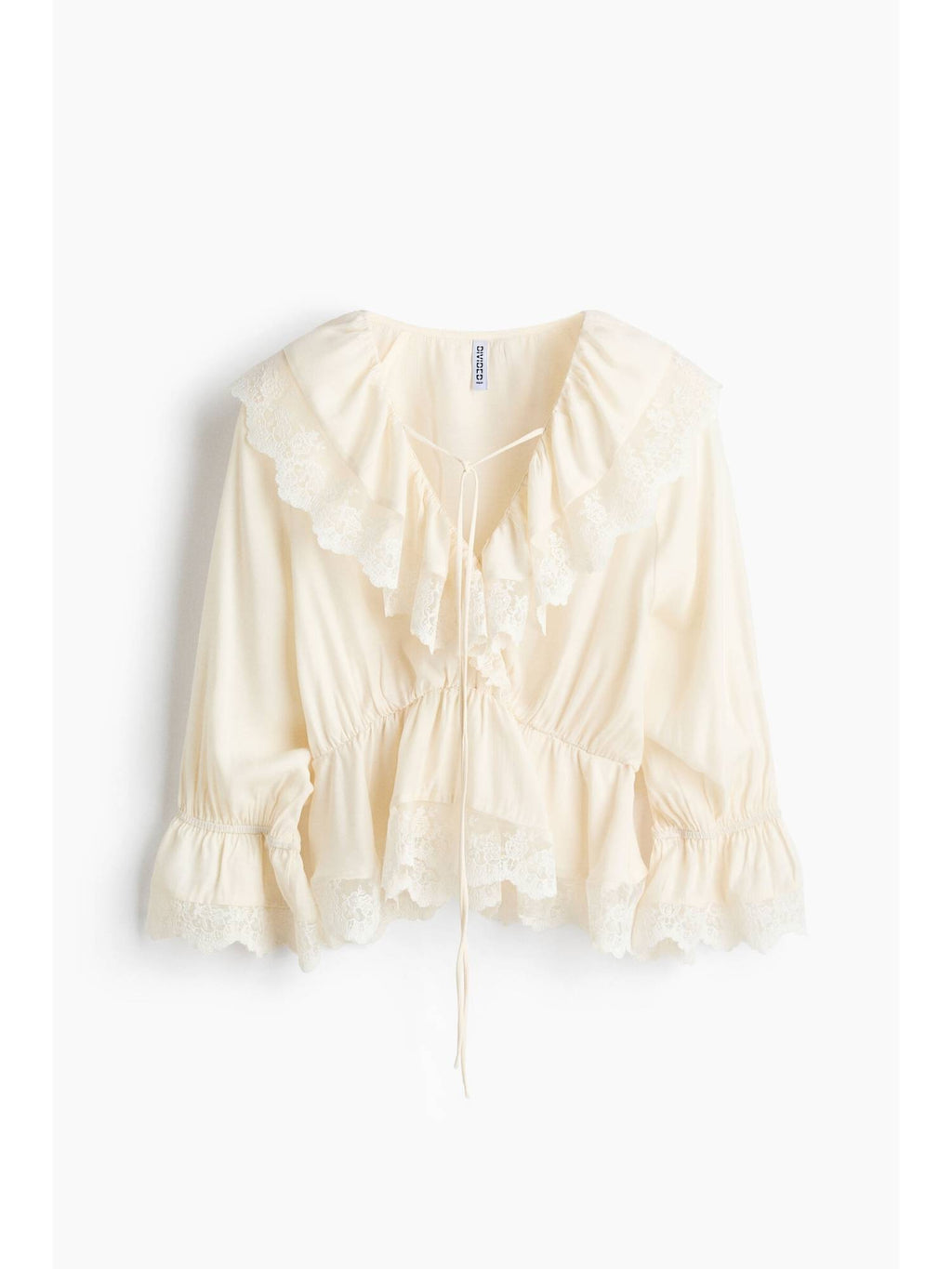 Women White Flounced Peplum Blouse | pt51 - view 5