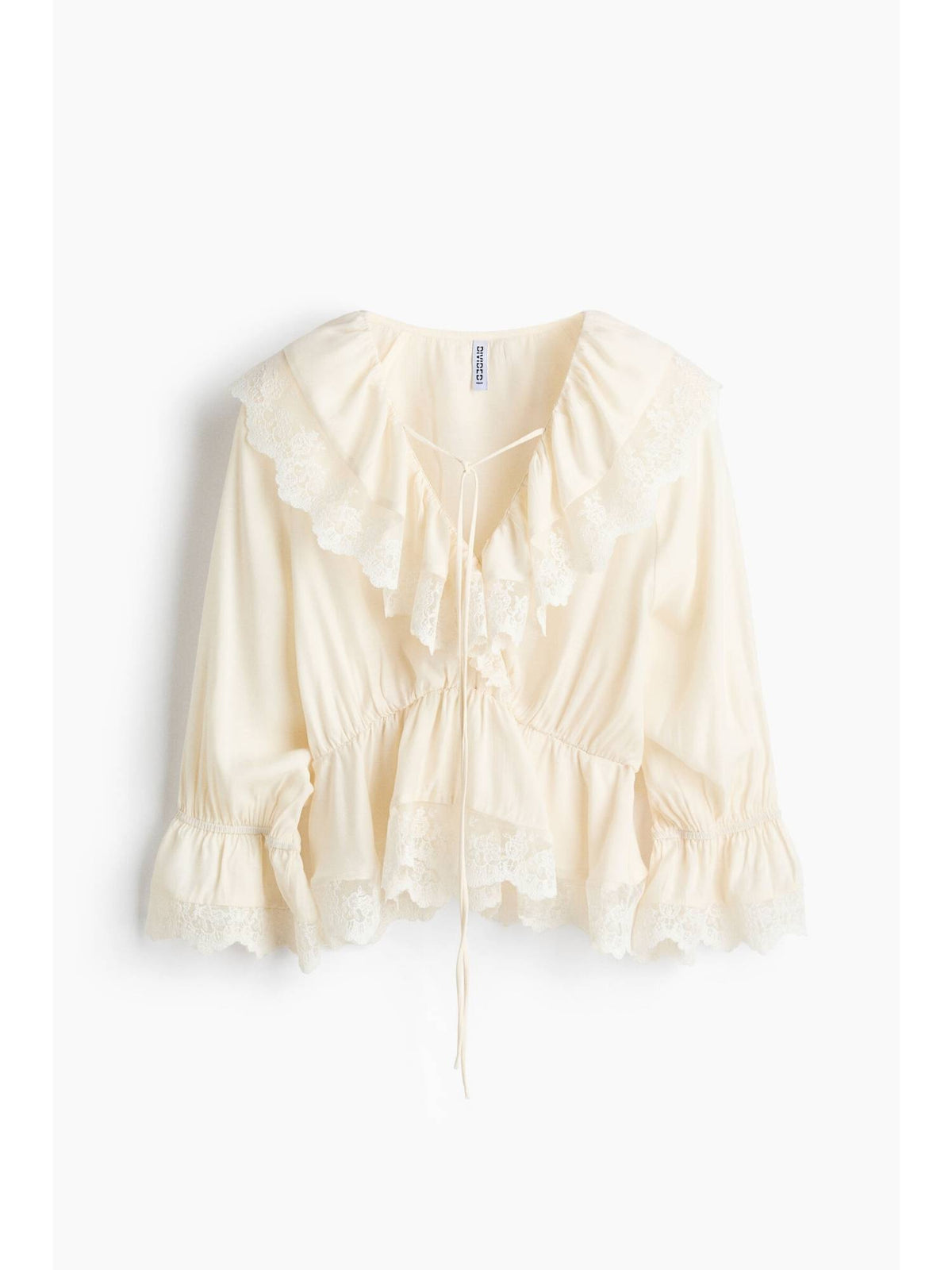 Women White Flounced Peplum Blouse | pt51 - view 5