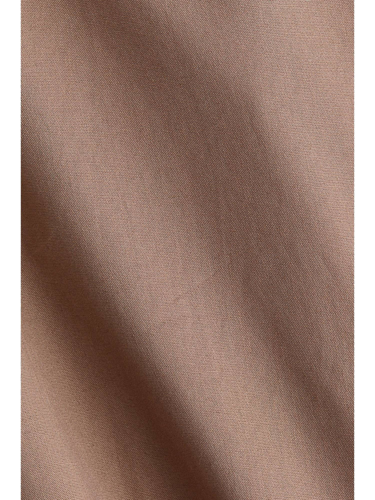 Women Beige Poplin Peplum Shirt | S67 - view 5