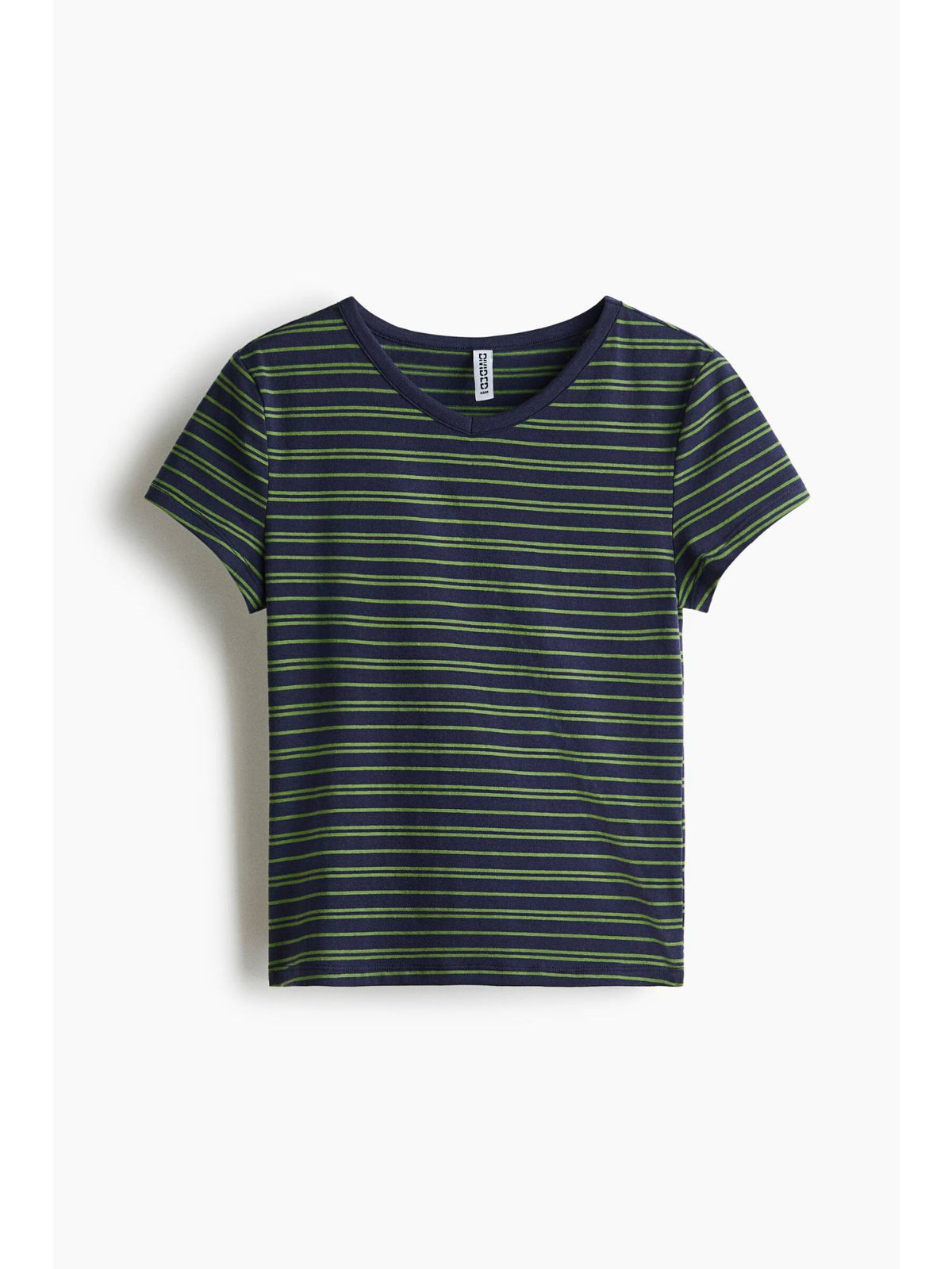 Women Blue V-Neckline Cotton T-Shirt | TS56 - view 3