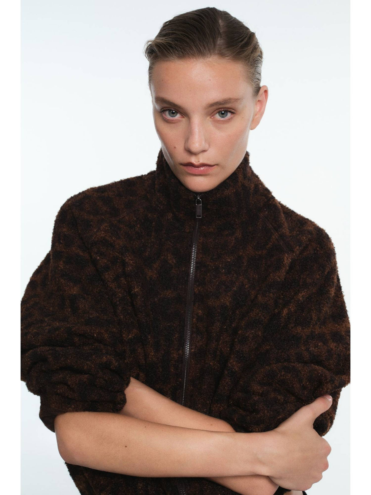Women Blue Pile Jacket | JC78 - view 6
