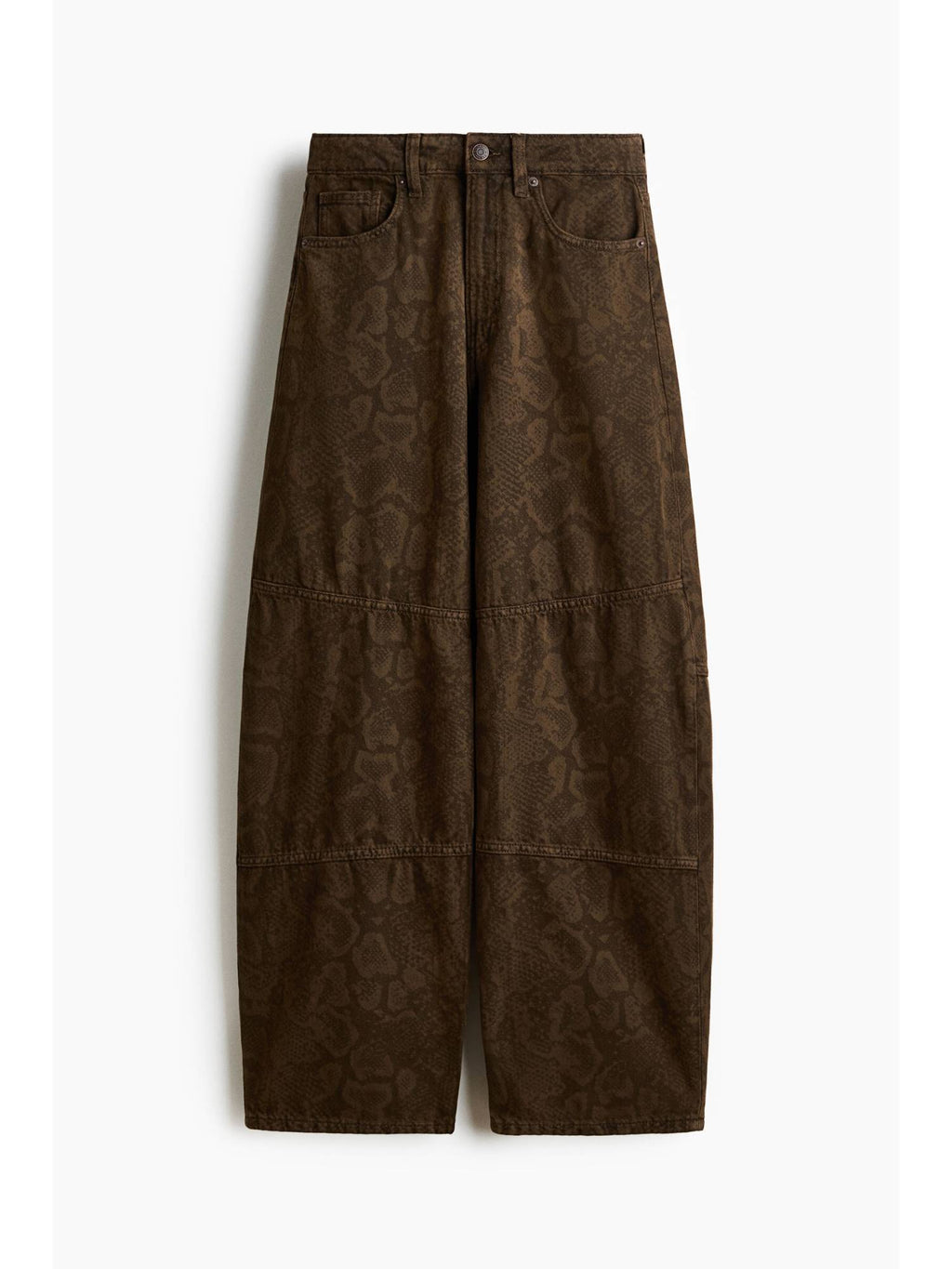 Women Brown Barrel High Waist Jeans | ST23 - view 6