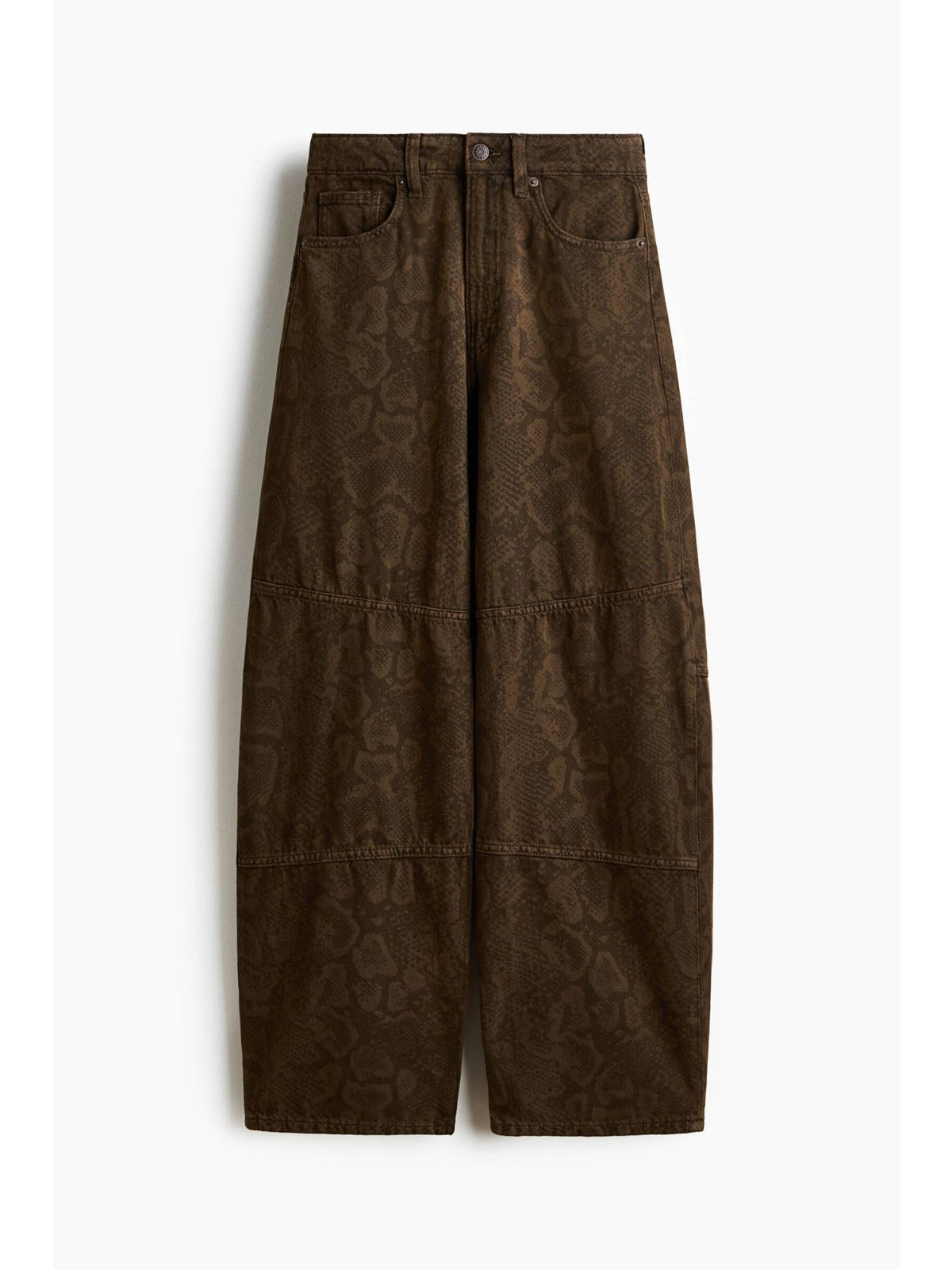 Women Brown Barrel High Waist Jeans | ST23 - view 6