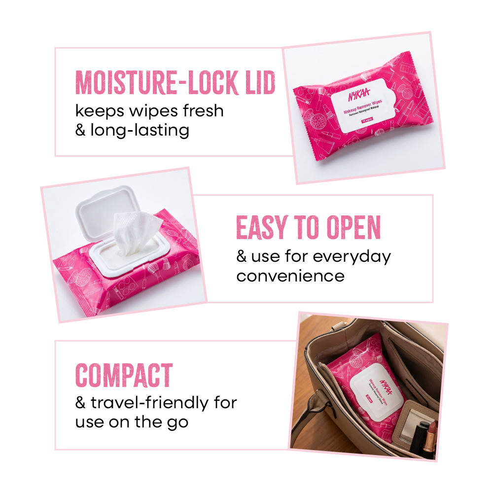 Nykaa Makeup Remover Wipes (30pcs) Ultra-Soft,Gentle Wipes (20cmx15cm)For Instant Cleanse & Refresh | E20 - view 3