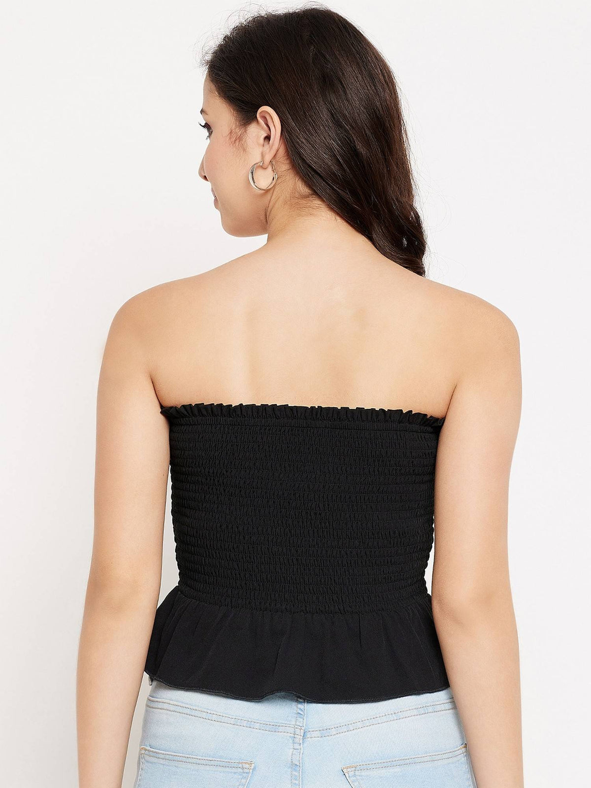 Women Shirred Frill Smocking Top | TT90 - view 6
