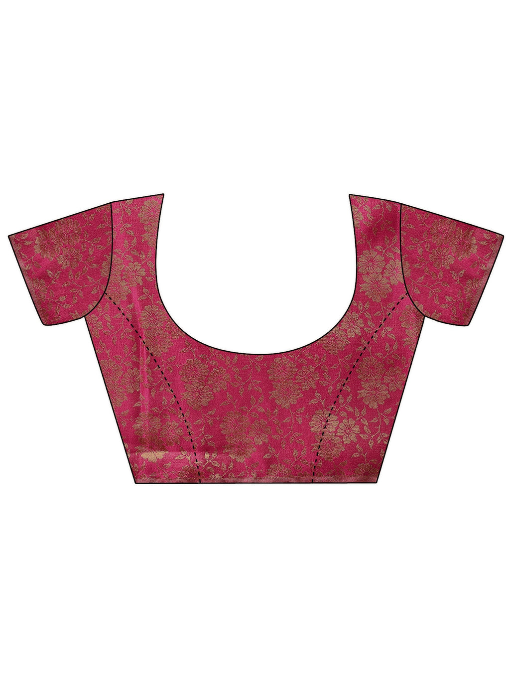 Libas Pink Printed Chiffon Saree With Unstitched Blouse Piece