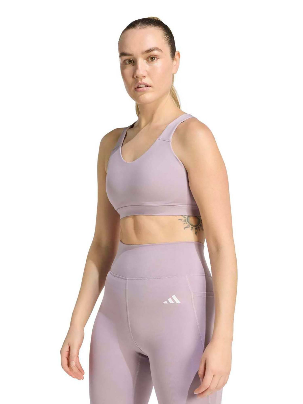 Optime Essentials Workout High Support Lavender Sports Bra | sb09 - view 3