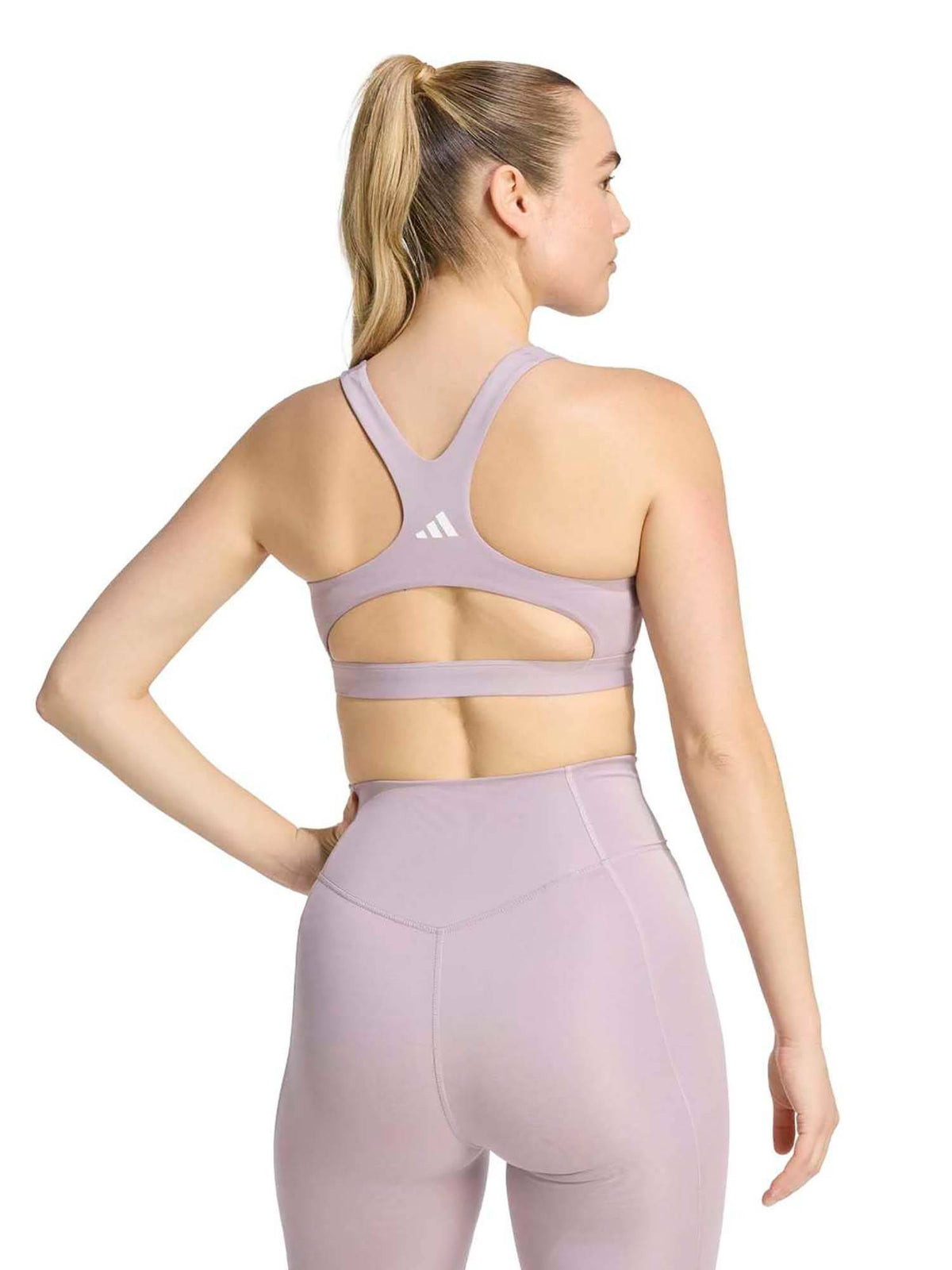 Optime Essentials Workout High Support Lavender Sports Bra | sb09 - view 4