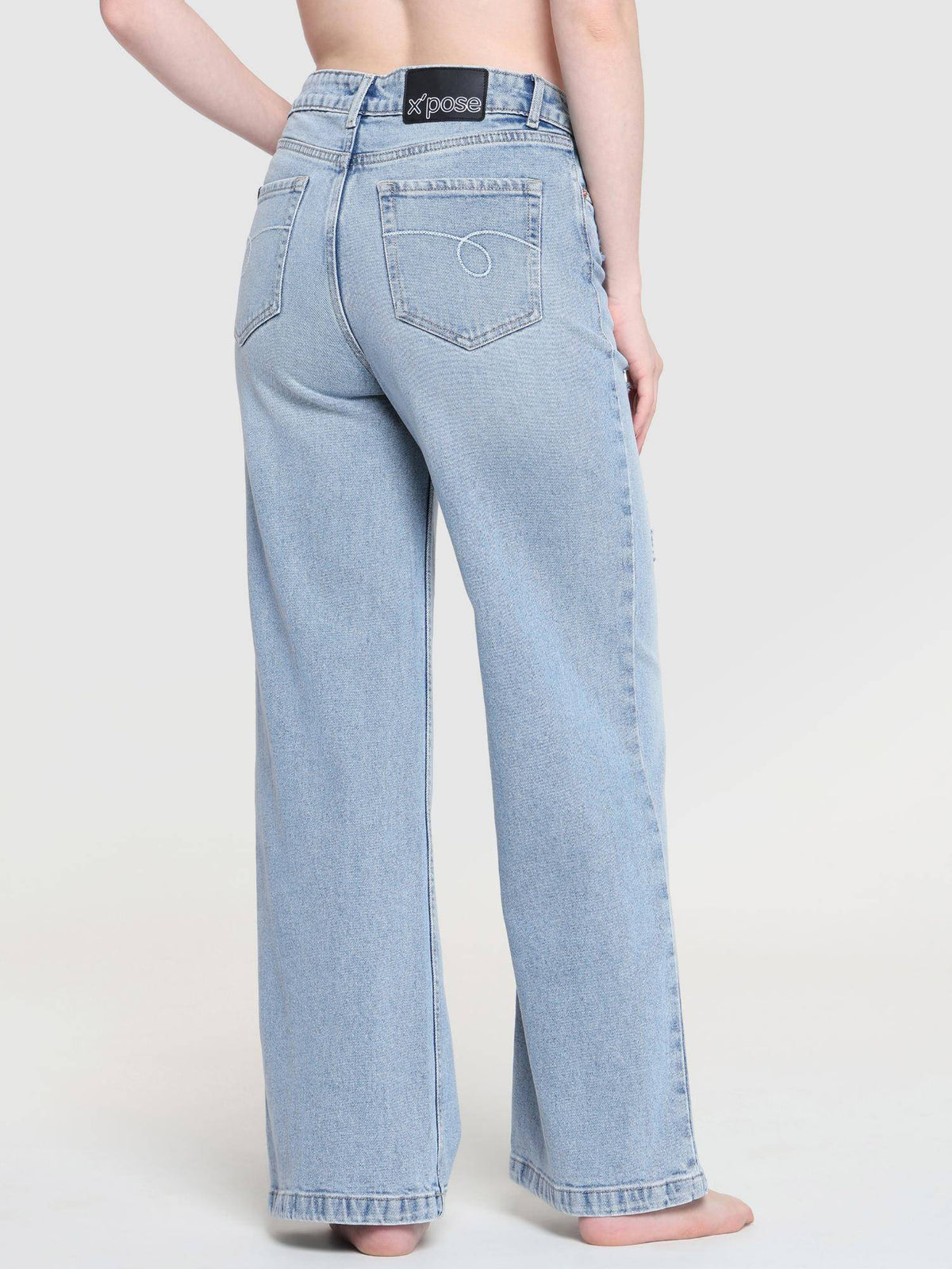 Women Blue High Rise Vintage Wide Leg Jeans | WL90 - view 3