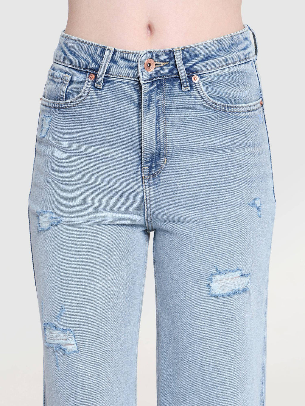 Women Blue High Rise Vintage Wide Leg Jeans | WL90 - view 7