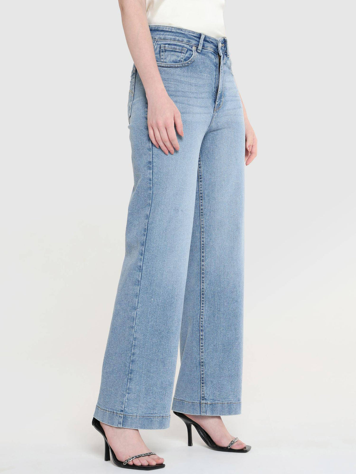 Women Blue High Rise Vintage Wide Leg Jeans | BG78 - view 1