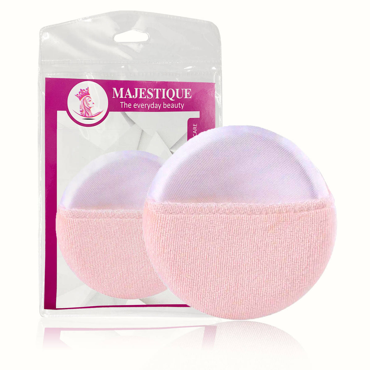 Round Cotton Powder Puffs, Washable Large Face Body Powder Puffs - Color May Vary | C83 - view 1