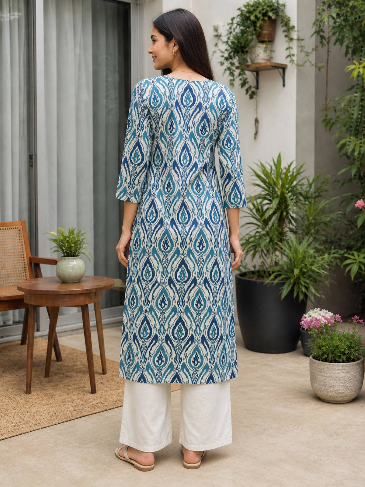 Women's Pink Pure Cotton Printed Kurta | FY93 - view 16