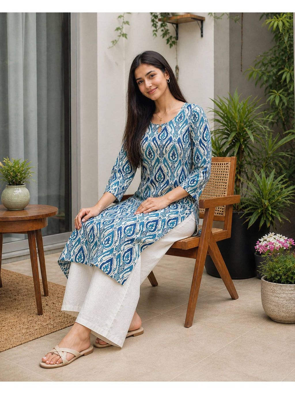 Women's Pink Pure Cotton Printed Kurta | FY93 - view 19