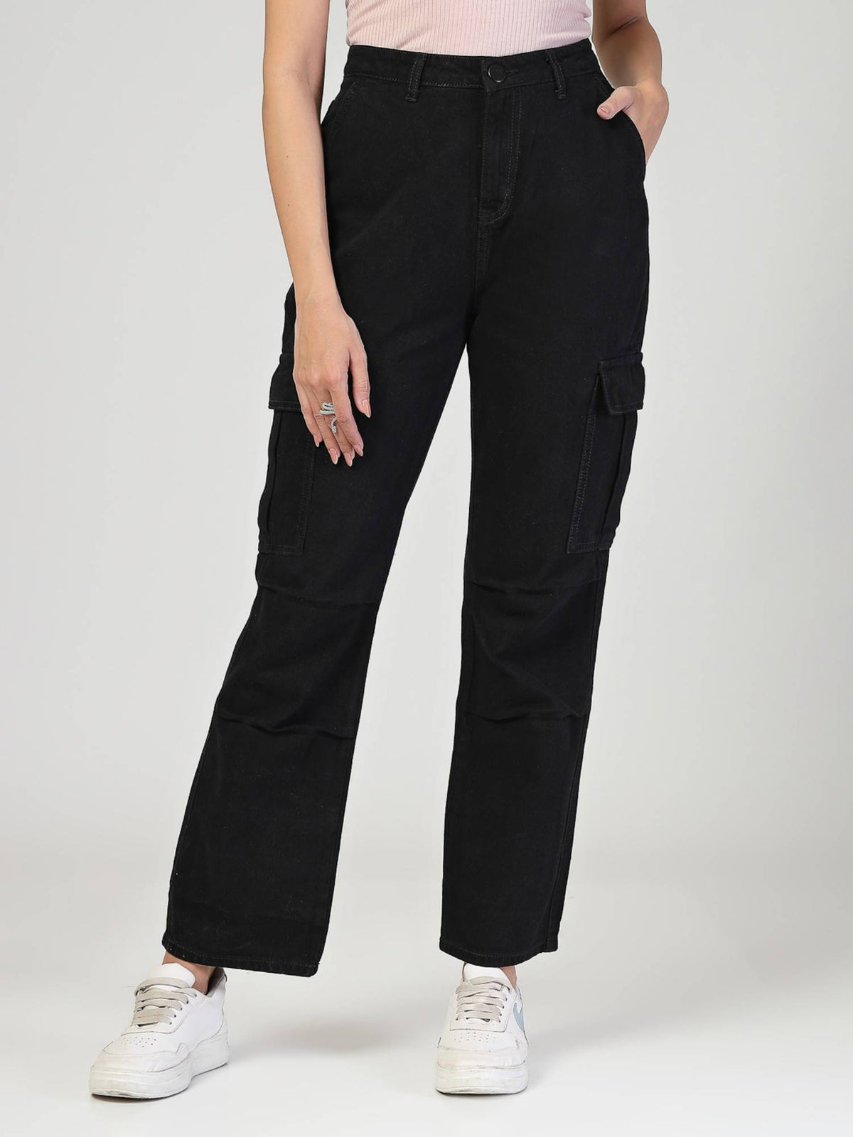 Black Women Relaxed Fit High Rise Jeans | RF89 - view 1