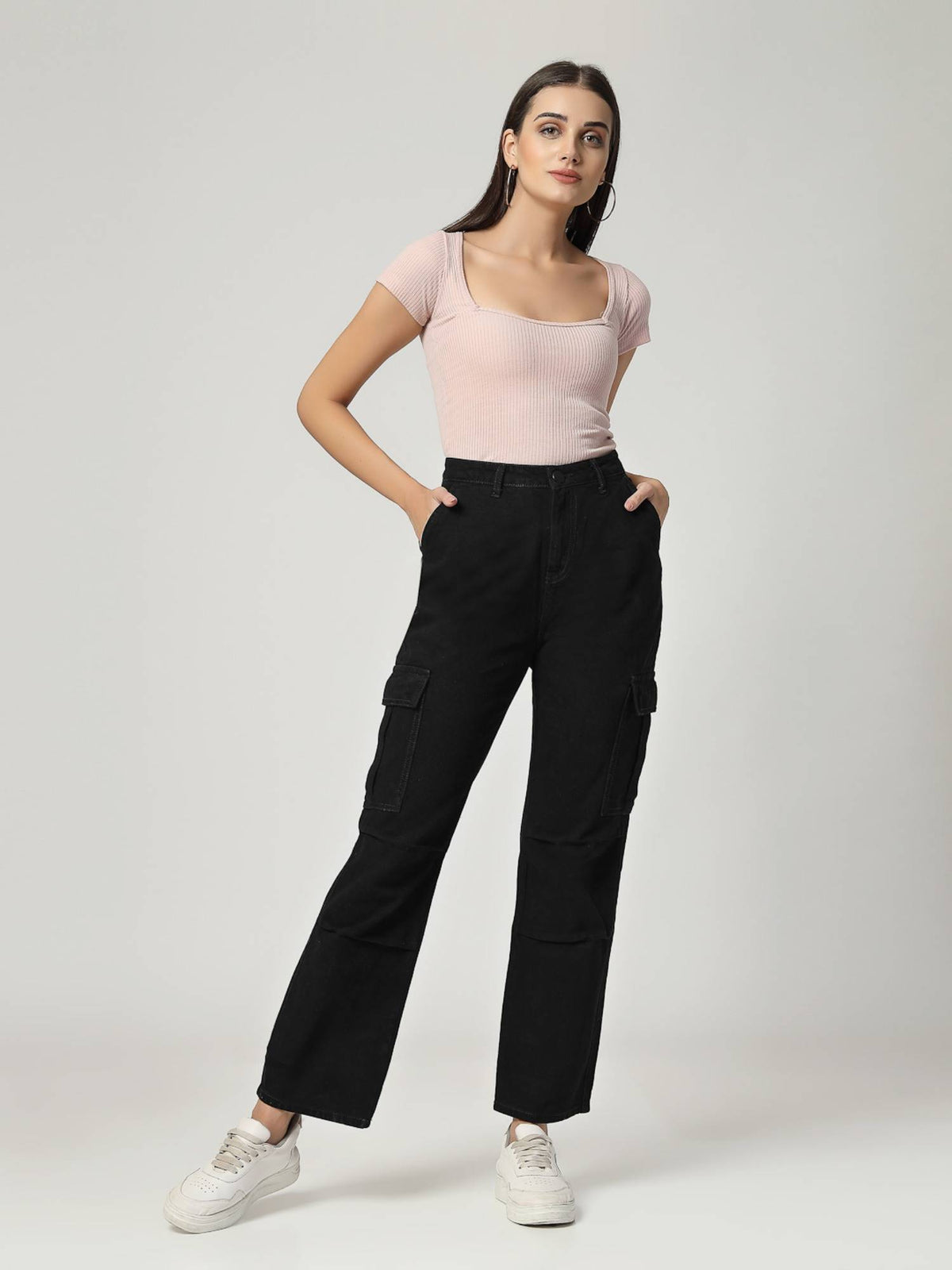 Black Women Relaxed Fit High Rise Jeans | RF89 - view 5