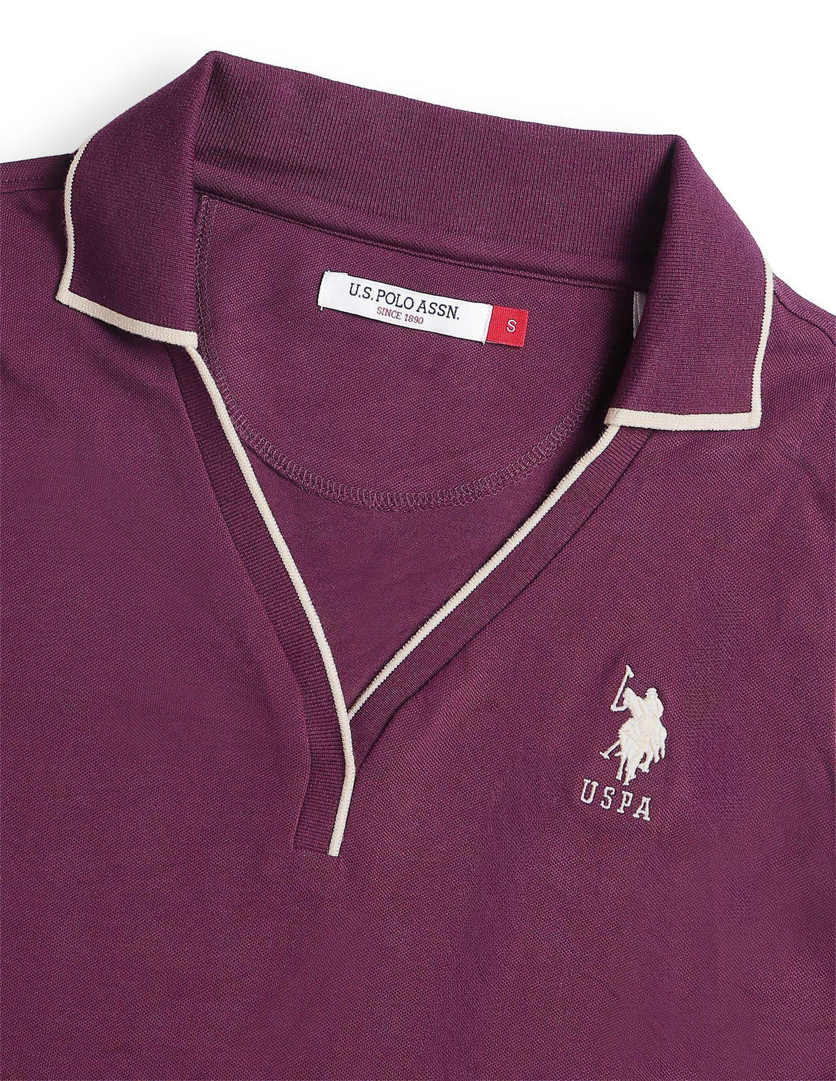 Purple Solid Regular Fit Polo T-Shirt | PW43 - view 7