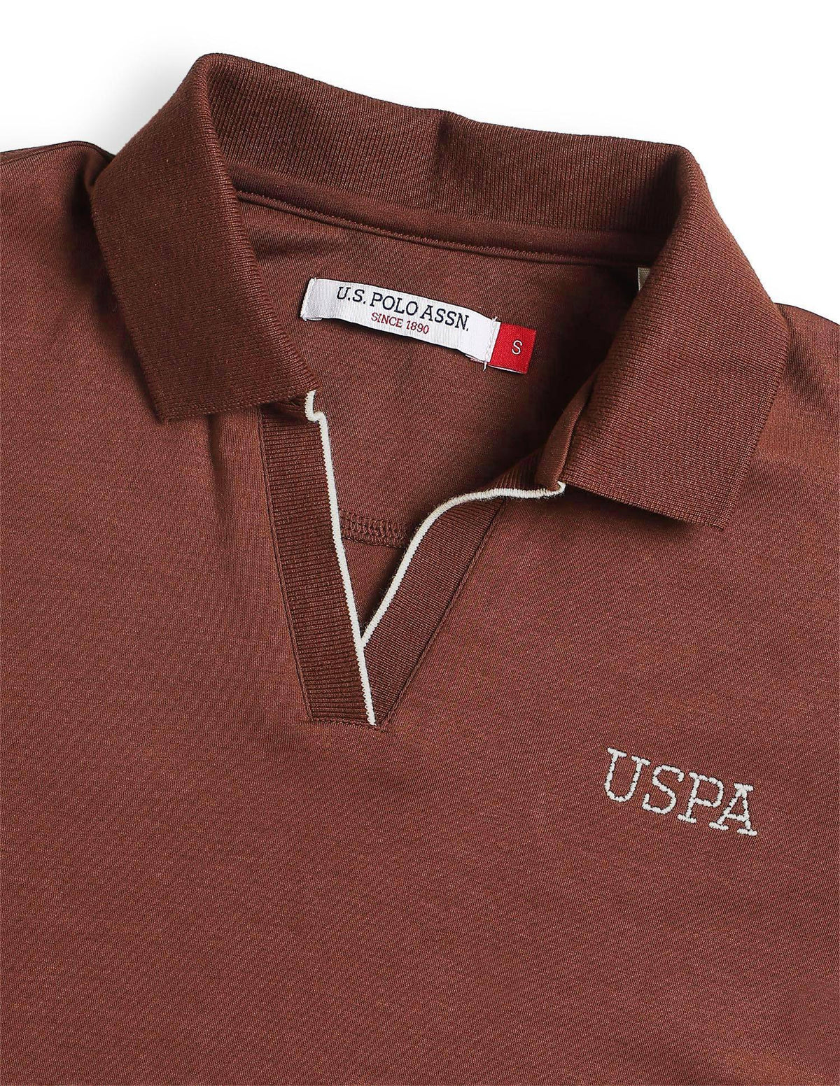 Brown Solid Regular Fit Polo T-Shirt | PW43 - view 7