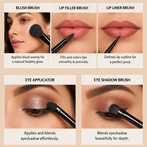Pro Makeup Brush Set - Pack Of 5 | T32 - view 2