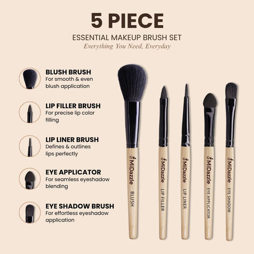 Pro Makeup Brush Set - Pack Of 5 | T32 - view 3
