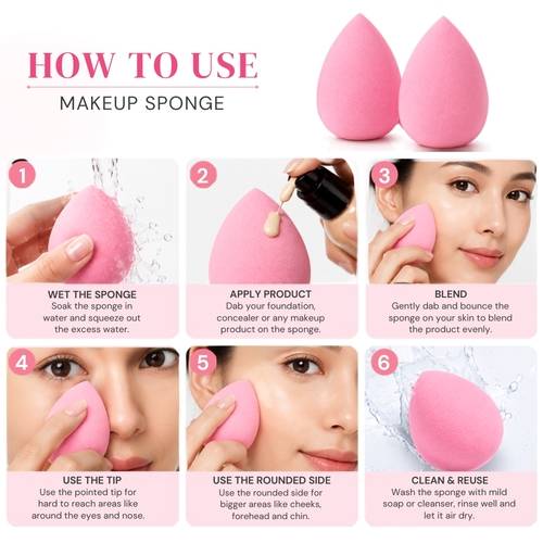 Pro Beauty Blenders for Liquid Foundation, Cream, and Powder - Pack Of 2 | T32 - view 2