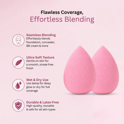Pro Beauty Blenders for Liquid Foundation, Cream, and Powder - Pack Of 2 | T32 - view 3