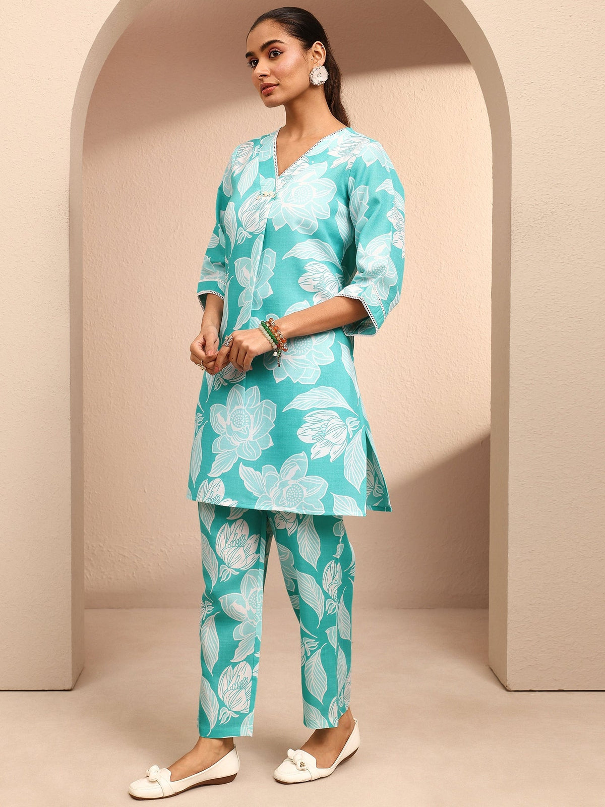 Blue Printed Co-Ord Set CO87