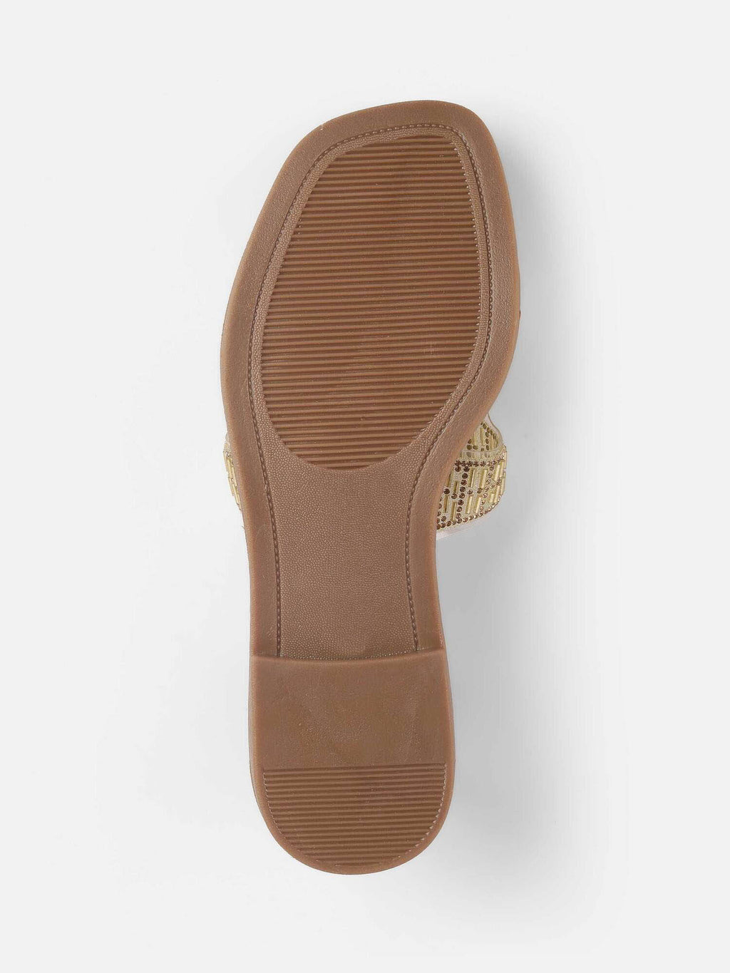 Womens Gold Open Casual Flats | F61 - view 6